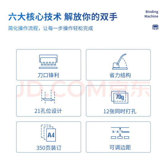 得力省力型胶圈/夹条装订机 21孔文件档案标书打孔机/打孔器 3870N 【提交订单后请检查有无赠品】 晒单图